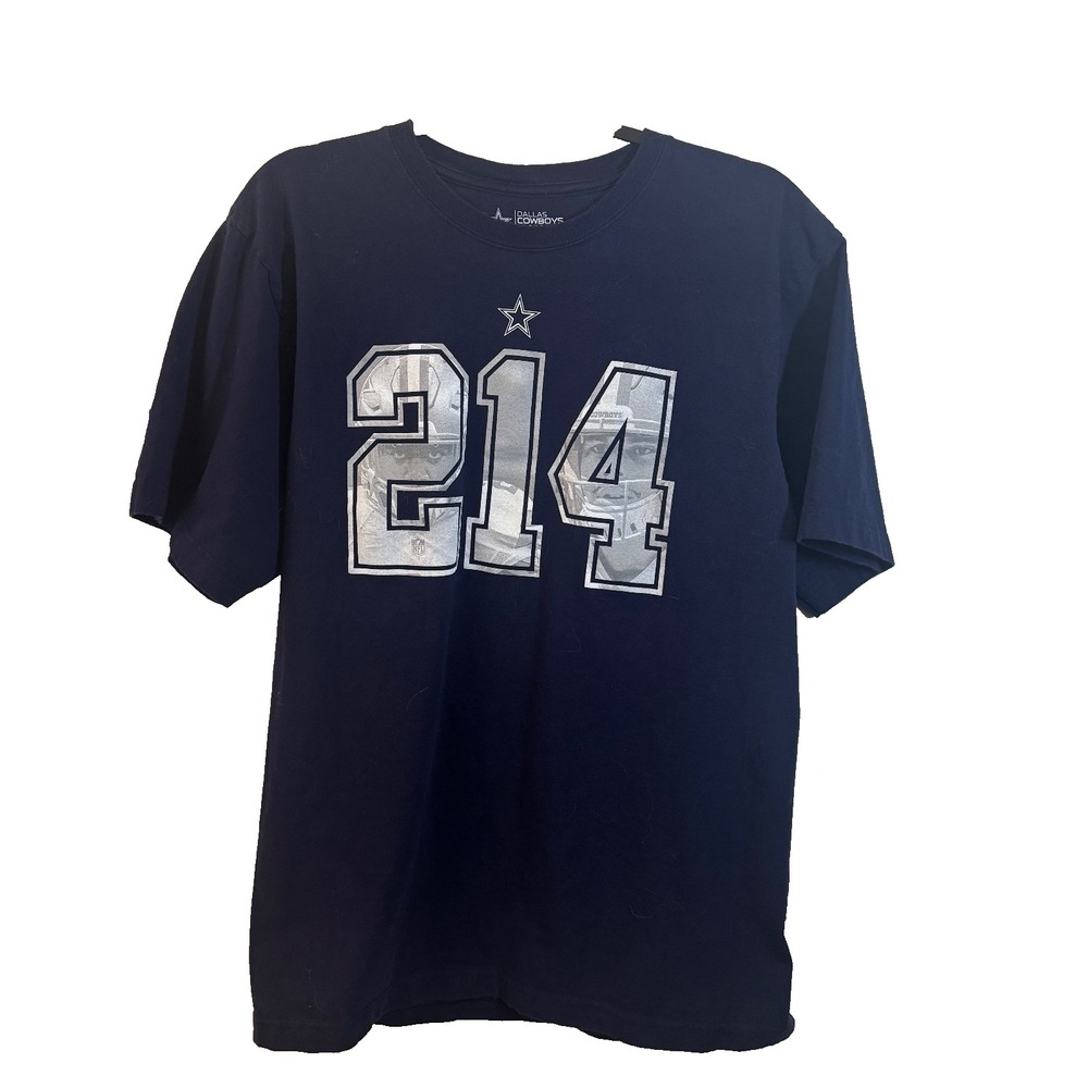 NFL Dallas Cowboys Men's Blue 214 Short Sleeve 100% Cotton Tee Shirt Large